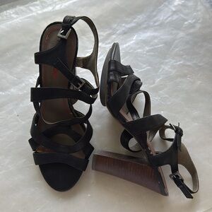 Luxury Rebel Elegant Black Strappy Women's Sandals size 37.5